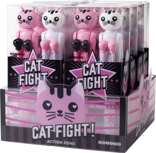 CAT FIGHT ACTION PEN DISPLAY OF 8