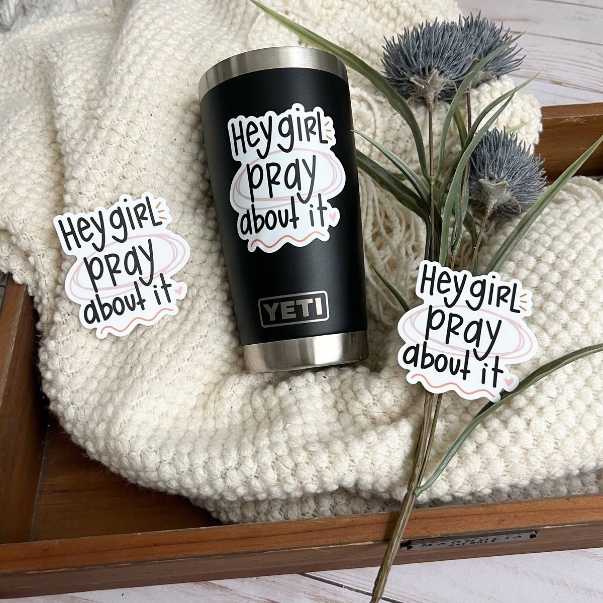 Girl Pray About It Sticker | Christian stickers