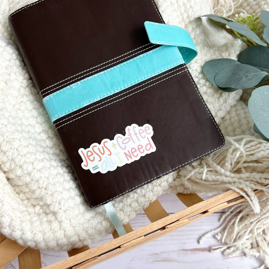 Jesus + coffee sticker | Christian faith stickers