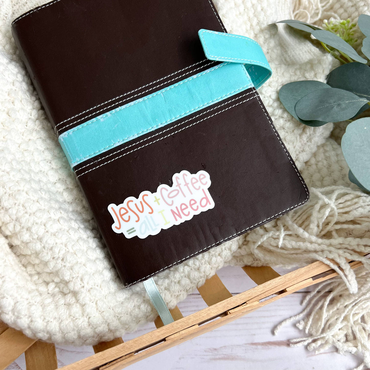 Jesus + coffee sticker | Christian faith stickers