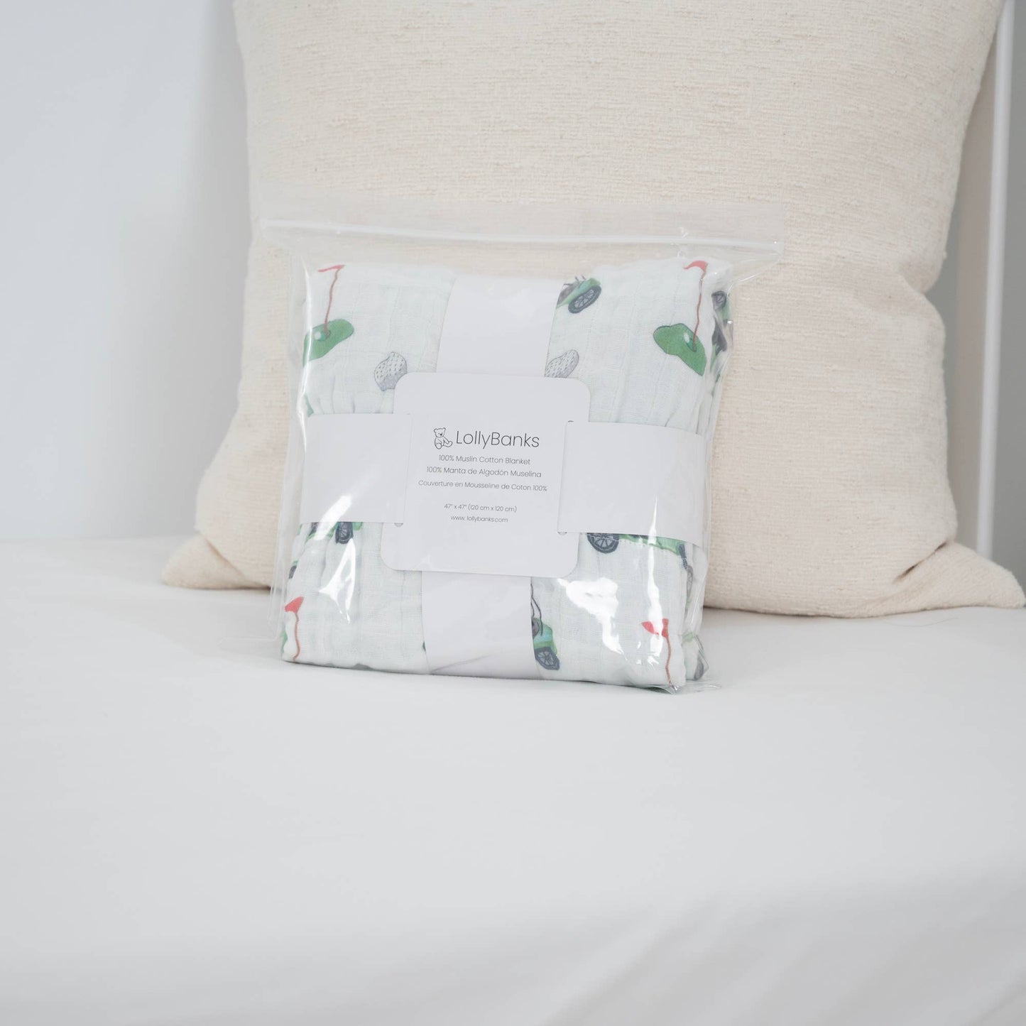 Golf A Round Sports Theme Baby Toddler Muslin Quilt