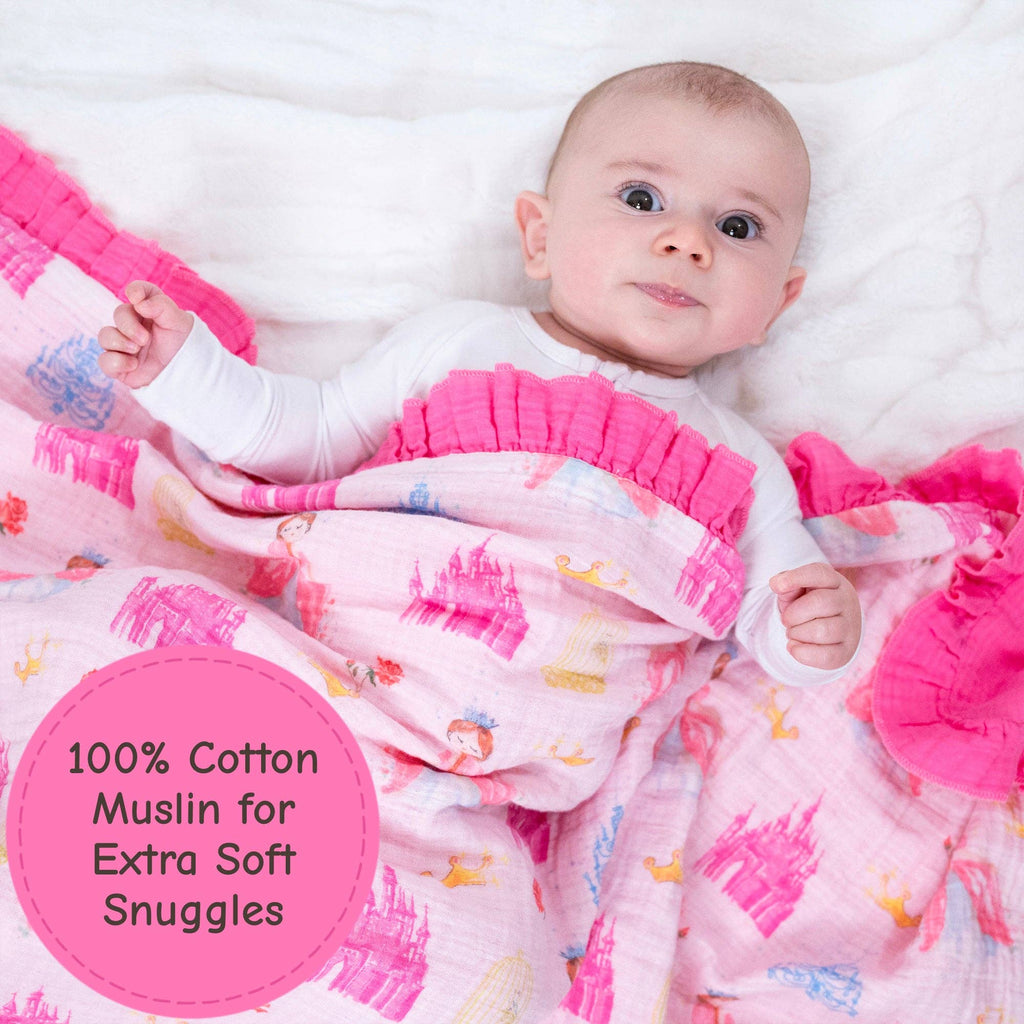 Muslin Quilt Baby & Kids Ruffle Blanket Tiara Time