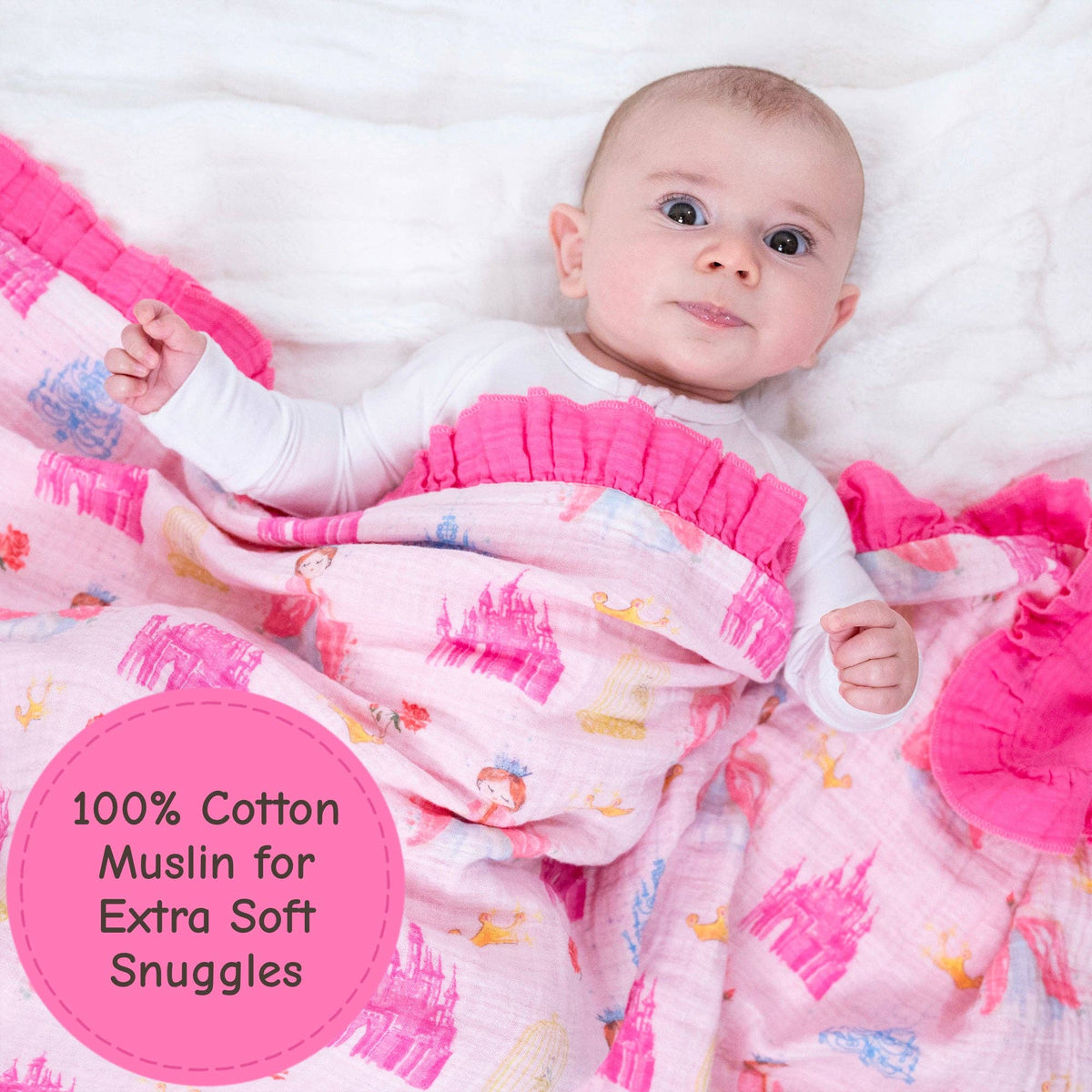 Muslin Quilt Baby & Kids Ruffle Blanket Tiara Time