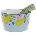 Anjou Pear Ceramic Bowl & Spreader