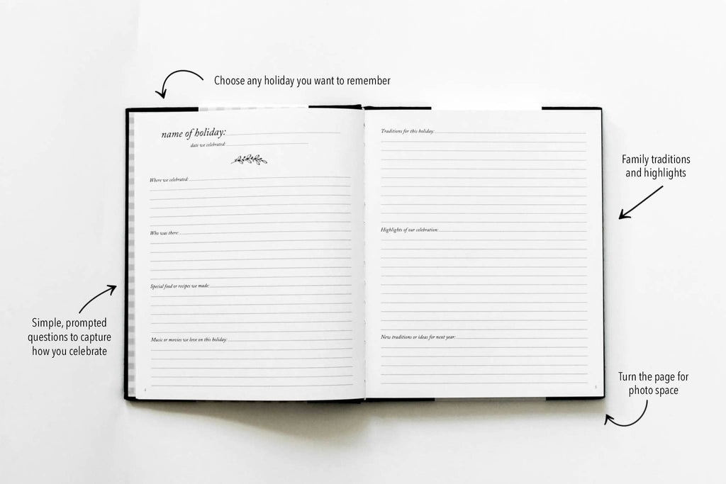 Holiday Memory Book & Family Keepsake | Memory Scrapbook
