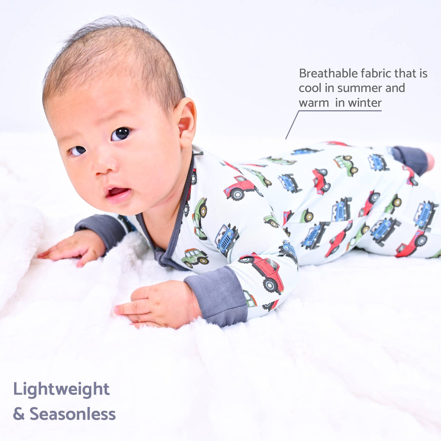 Bamboo Baby Convertible Zipper Pajama  Adventure is Calling