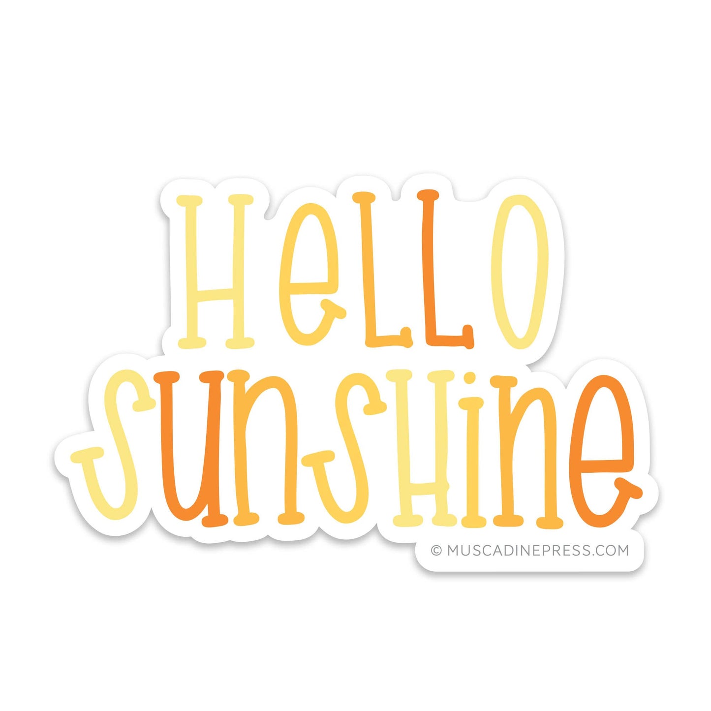 Vinyl Sticker, Hello Sunshine