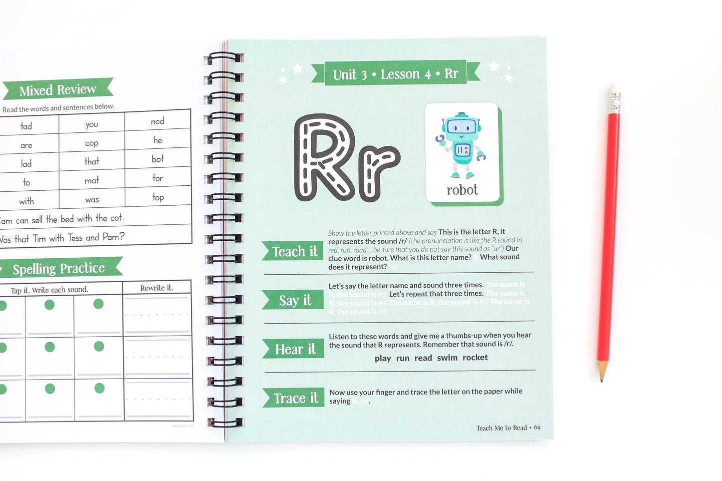 Teach Me to Read: A Parent Guided Student Workbook for Kids