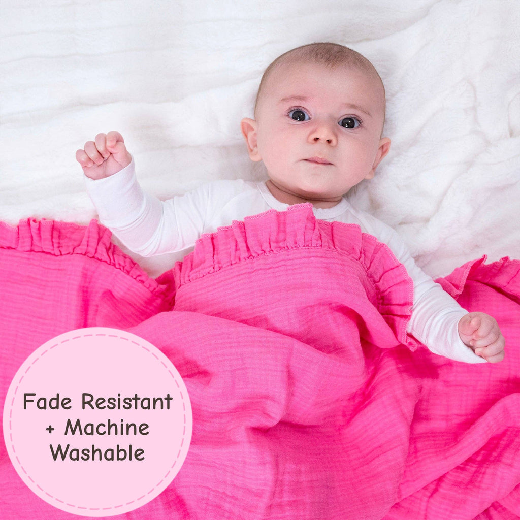 Muslin Quilt Baby & Kids Ruffle Blanket Tiara Time