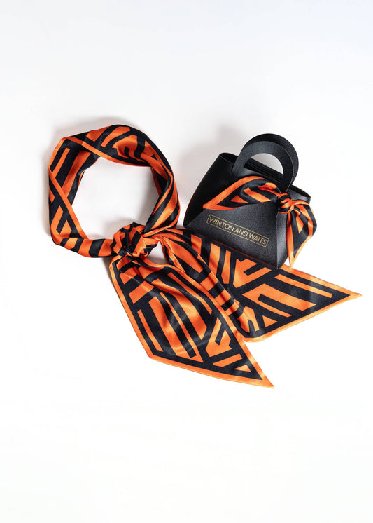 Game Day Accessory Scarf- Orange & Black
