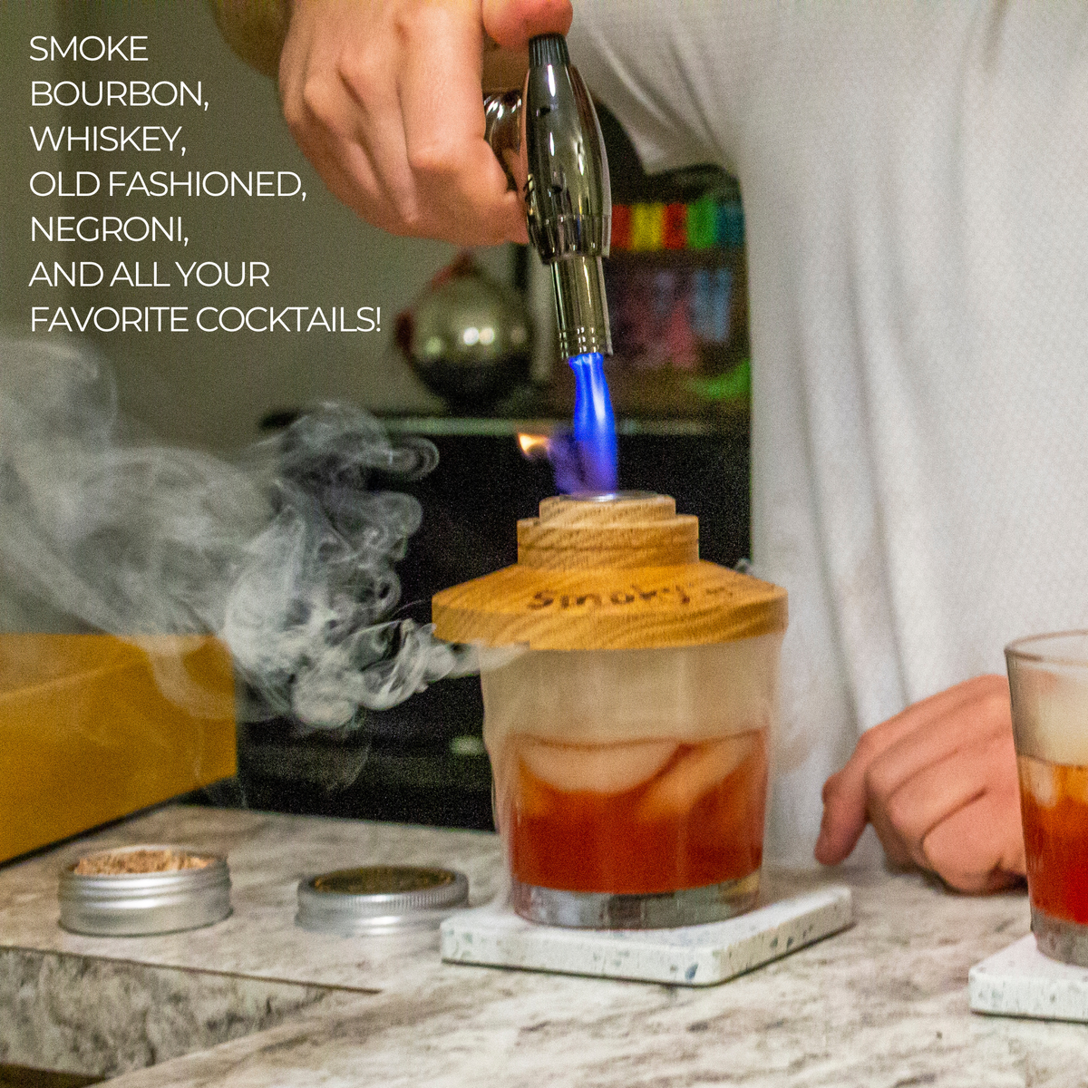 Cocktail Smoker Kit "Smoky Pro" Whiskey Home Bar New Gift