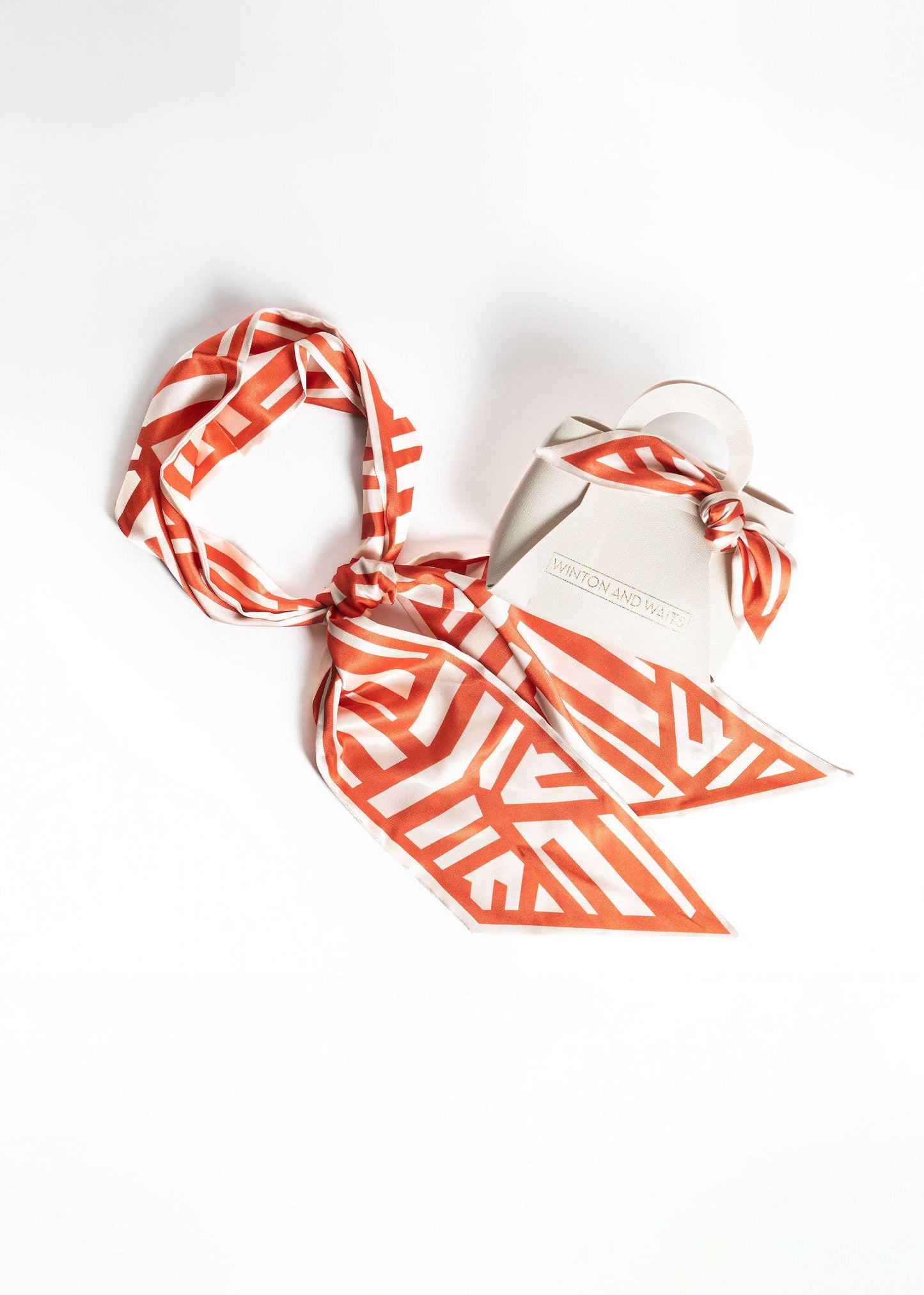 Game Day Accessory Scarf- Burnt Orange & Cream