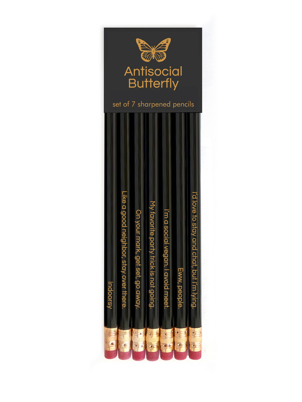 ANTISOCIAL BUTTERFLY PENCIL SET