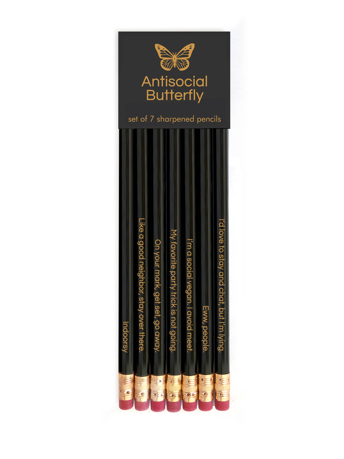 ANTISOCIAL BUTTERFLY PENCIL SET