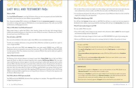 My Family Estate Legal Document Kit