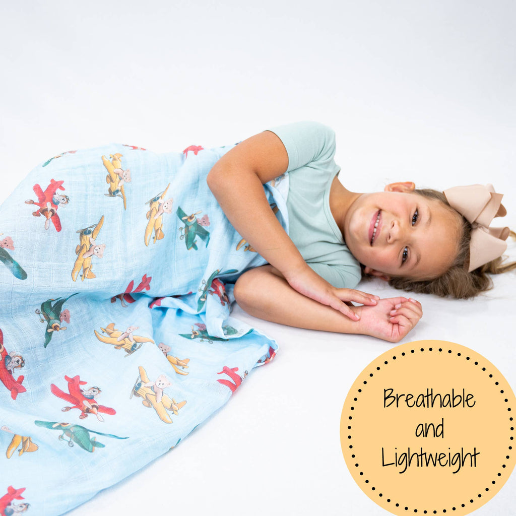 Pilot Paws Baby Muslin Swaddle Blanket