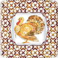 7" Square Paper Plates Pack Of 8 Rosanne Beck RB Turkey