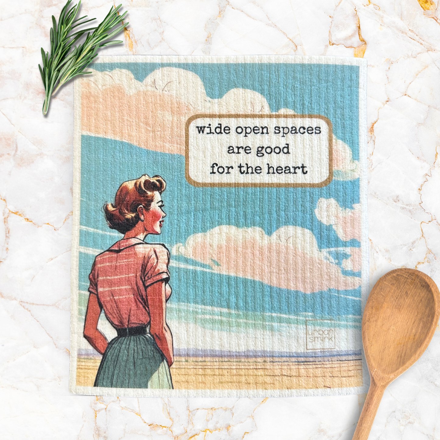 Wide Open Spaces - Swedish Dishcloth for West & Midwest