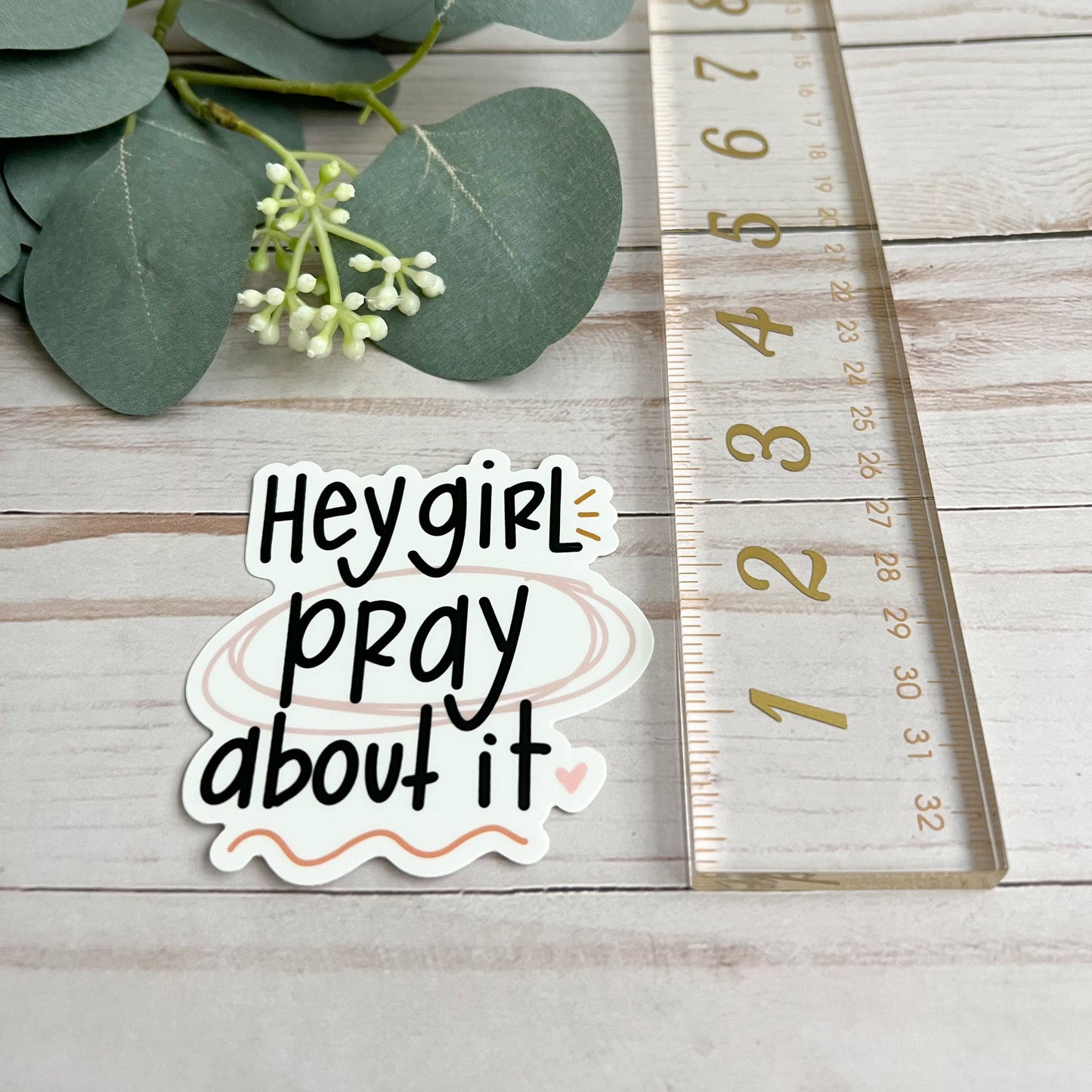 Girl Pray About It Sticker | Christian stickers