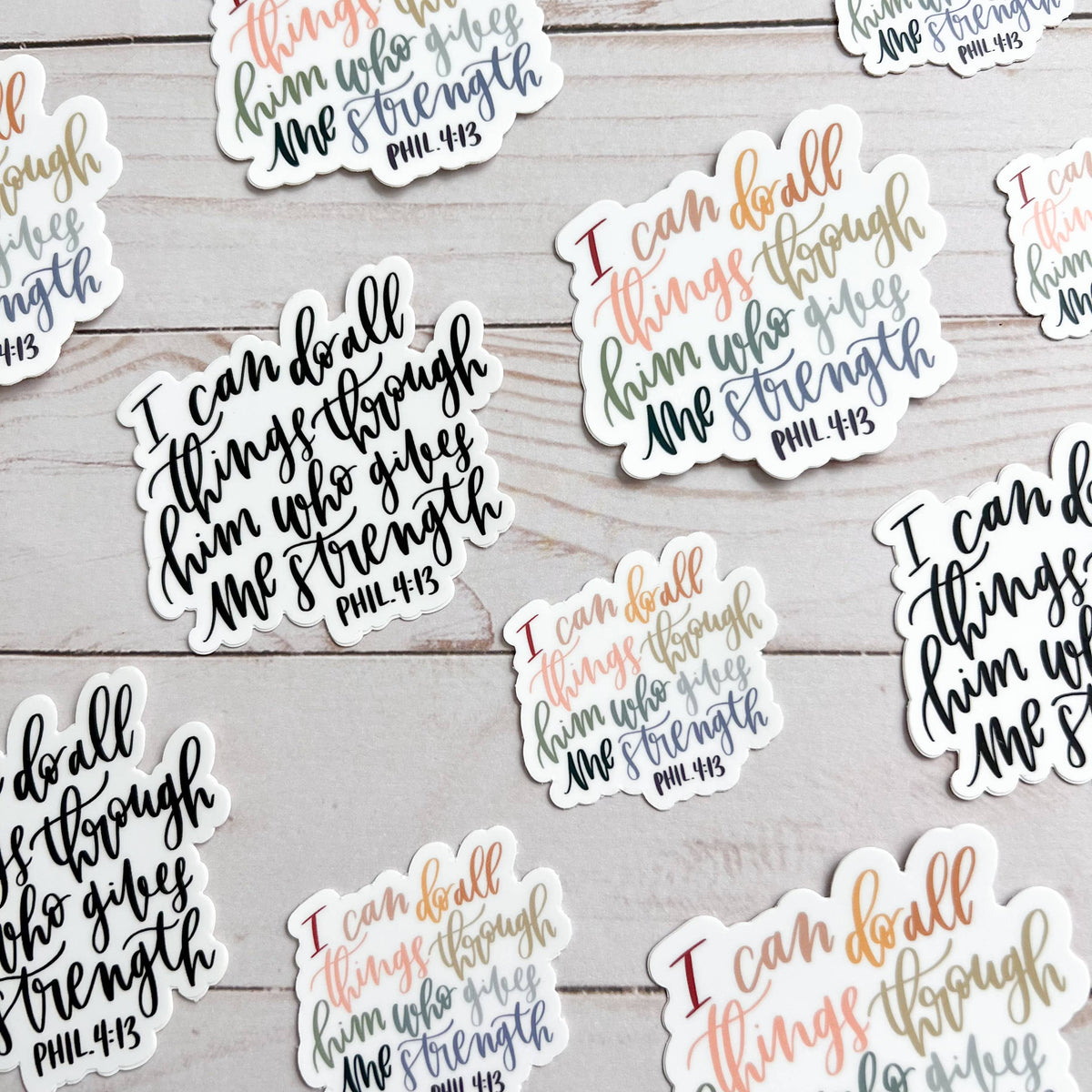 Philippians 4:13 Sticker | Christian sticker | Faith decal