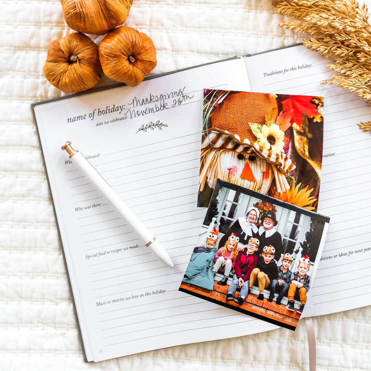 Holiday Memory Book & Family Keepsake | Memory Scrapbook