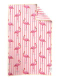 Flamingo Stripes: Double-Sided Hand Towel