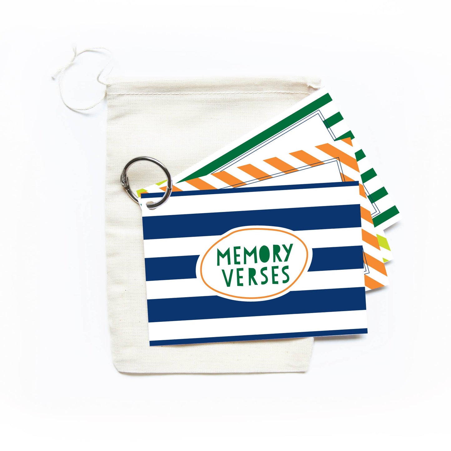 Memory Verse Ring, Rugby Stripe