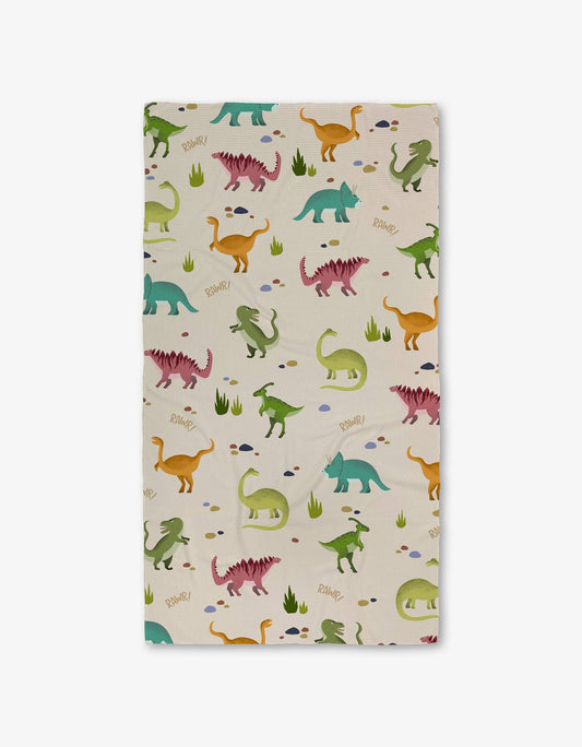 Dancing Dinos Luxe Bath Towel